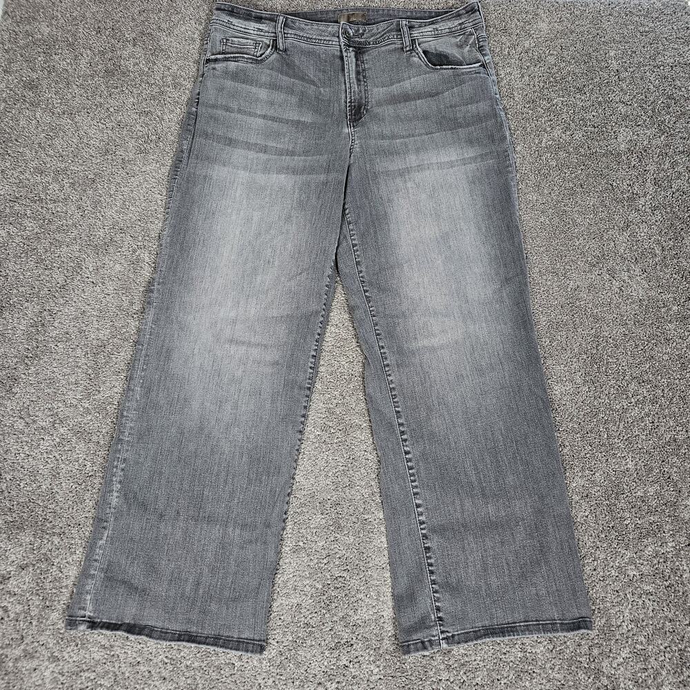 Kut from the Kloth Light Gray Wide-Leg Jeans
